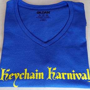 Keychain Karnival T-shirt - Puff Print - V-Neck