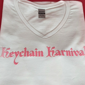 Keychain Karnival T-shirt - Puff Print - V-Neck